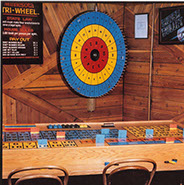 Minnesota Tri-Wheel Actual bar Setup Minnesota Tri-Wheel setup used for regulated play in Moorhead, MN