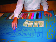 Minnesota Tri-Wheel North Dakota Setup Minnesota Tri-Wheel felt top table used in North Dakota.